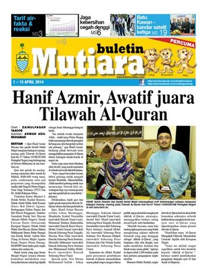 cover image of Buletin Mutiara 1-15 Apr 2014